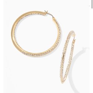 Stella & Dot Pavé Hoop Earrings